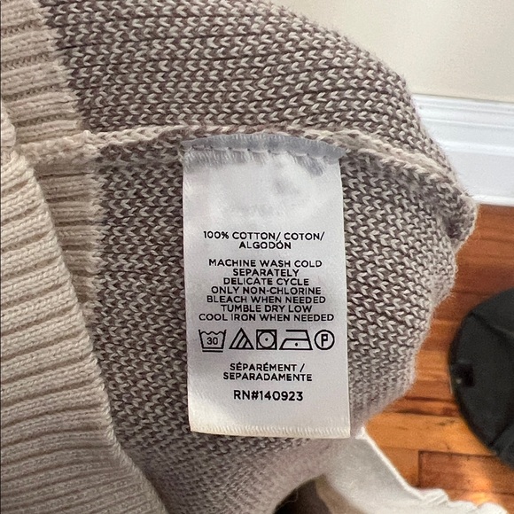 LOFT Outlet 100% Cozy Cotton Fair Isle Cardigan Sweater with Collar - XL - Picture 10 of 10